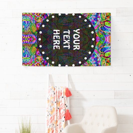 Banderoles Esquisse Imaginaire Art - Neon Abstrait Maj 3 (En situation)