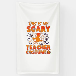 Banderoles Est Costume d'enseignant effrayant Halloween Sorci