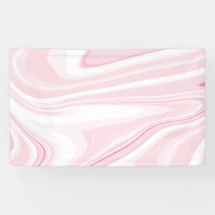 Banderoles Esthétique Retro Liquid Swirl Peinture rose
