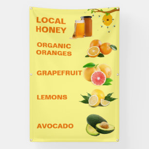 Banderoles Étal de fruits local sur mesure