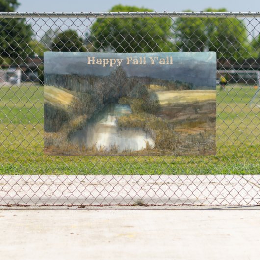 Banderoles Etanche d'automne peinture aquarelle (En situation)