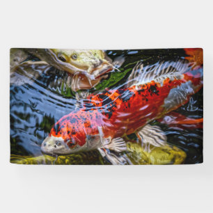 Banderoles Étang japonais de poissons Koi