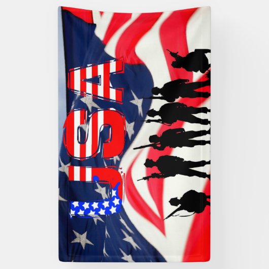 Banderoles États-Unis en honneur (Vertical)