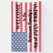 Banderoles États-Unis Patriotique américain Drapeau Burlap Ca (Vertical)