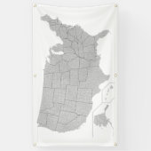 Banderoles États-Unis suivi carte du comté (Vertical)
