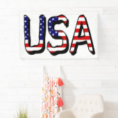 Banderoles États-Unis superposés sur le drapeau américain (h) (En situation)