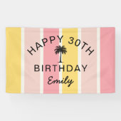 Banderoles Été Cabana Stripes Côte 30e anniversaire (Horizontal)