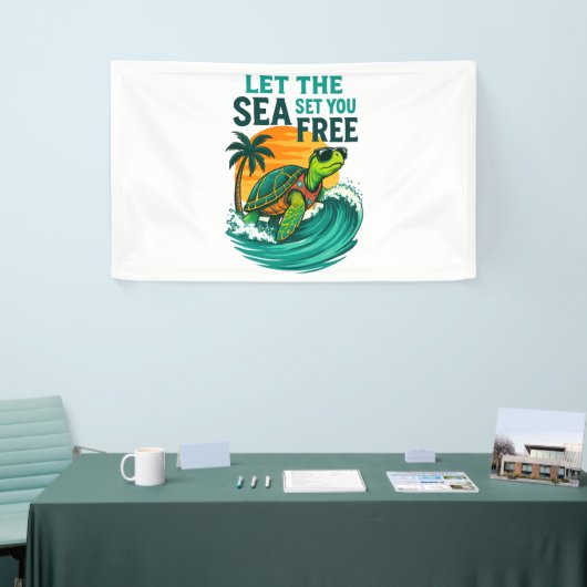 Banderoles Été cool - Vibes de tortues marines (Salon professionnel)