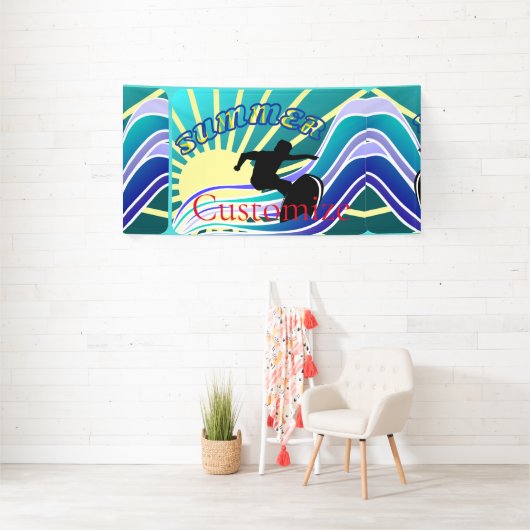 Banderoles Été Surf Fun Thunder_Cove (Insitu)