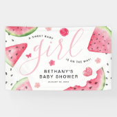 Banderoles Eté Watermelon 'Un Bébé Doux' Fille Baby shower (Horizontal)