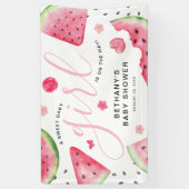 Banderoles Eté Watermelon 'Un Bébé Doux' Fille Baby shower (Vertical)