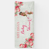 Banderoles Ethnic Baby Girl Rose Tiara Mint & Pink (Vertical)