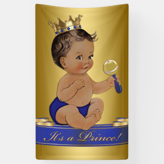 Banderoles Ethnic Prince Boy Baby shower (Vertical)
