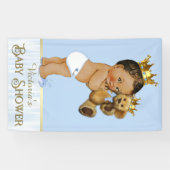 Banderoles Ethnic Prince Teddy Bear Baby shower (Horizontal)