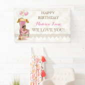 Banderoles Ethnic Princess Royal Throne Girl Rose Gold (En situation)