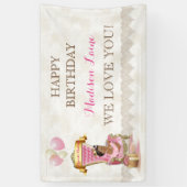 Banderoles Ethnic Princess Royal Throne Girl Rose Gold (Vertical)