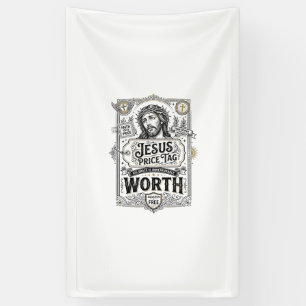 Banderoles Étiquette de prix de Jésus vaut l'étiquette de pri