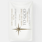 Banderoles Étoile de la foi chrétienne de Noël : Naissance et (Vertical)