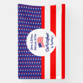 Banderoles Étoiles et rayures 1er anniversaire (Verticale)