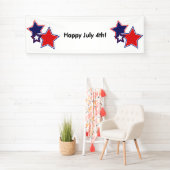 Banderoles Étoiles Patriotique Rouge Blanc Bleu (En situation)