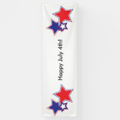 Banderoles Étoiles Patriotique Rouge Blanc Bleu (Vertical)