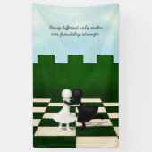 Banderoles Être différent ne fait que renforcer l'amitié (Vertical)