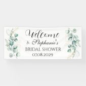 Banderoles Eucalyptus Botanique Rustique Fête des mariées (Horizontal)