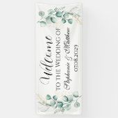 Banderoles Eucalyptus Botanique Rustique Mariage (Vertical)