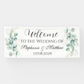 Banderoles Eucalyptus Botanique Rustique Mariage (Horizontal)