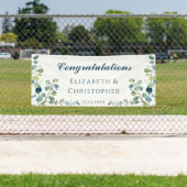 Banderoles Eucalyptus Félicitations Réception de mariage (En situation)