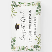 Banderoles Eucalyptus Green Feuilles Fêtes de Graduation (Vertical)