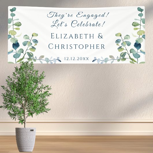 Banderoles Eucalyptus They're Engaged Party