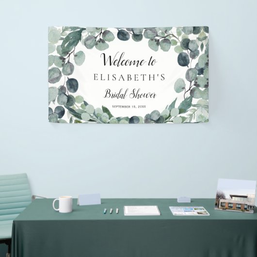 Banderoles Eucalyptus verdure couronne douche nuptiale (Salon professionnel)