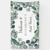 Banderoles Eucalyptus verdure couronne douche nuptiale (Vertical)