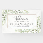 Banderoles Eucalyptus Vert Mariage simple (Horizontal)