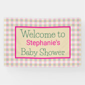 Banderoles Événement carreaux pastel à carreaux  (Horizontal)