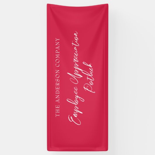 Banderoles Événement d'appréciation de l'employé rouge (Vertical)