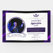 Banderoles Événement d'appréciation du pasteur noir violet de (Horizontal)