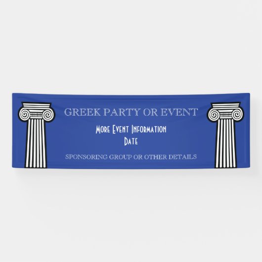 Banderoles Événement grec de fraternité ou de sororité (Horizontal)
