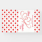 BANDEROLES ÉVÉNEMENT HEUREUSE SAINTE-VALENTIN RED HEARTS BANN (Horizontal)