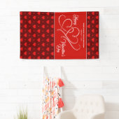 BANDEROLES ÉVÉNEMENT HEUREUSE SAINTE-VALENTIN RED HEARTS BANN (En situation)