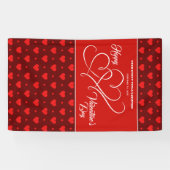 BANDEROLES ÉVÉNEMENT HEUREUSE SAINTE-VALENTIN RED HEARTS BANN (Horizontal)