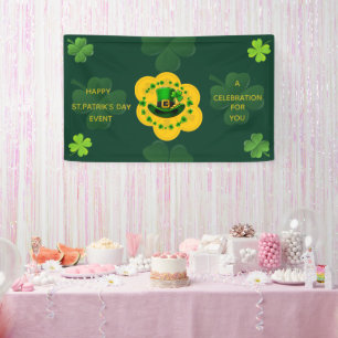 Banderoles Événement personnalisable de la Saint-Patrick vert