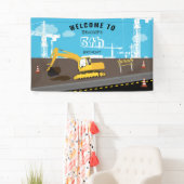 Banderoles Excavateur Camion de construction Camions fête d'a (En situation)