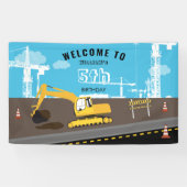 Banderoles Excavateur Camion de construction Camions fête d'a (Horizontal)