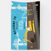 Banderoles Excavateur Camion de construction Camions fête d'a (Vertical)