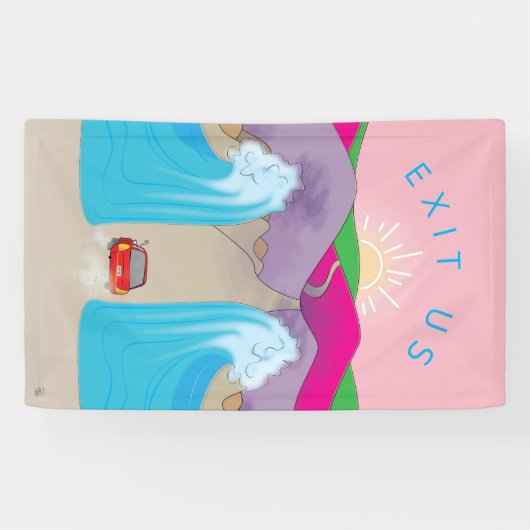 Banderoles Exode "Exit Us Dessin (Horizontal)