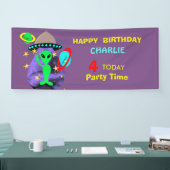 Banderoles Extérieur Espace Alien fun Enfants mignonne fête (Salon professionnel)