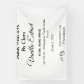 Banderoles Extrait de vanille fait maison ajouter des ingrédi (Verticale)