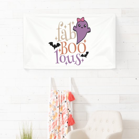 Banderoles Fa BOO Lous Fa BOO Lous Halloween Ghost (En situation)